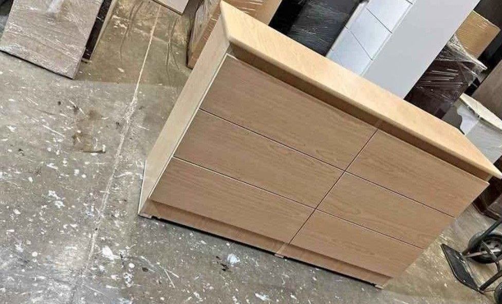  Natural Oak 6-Drawer Dresser – Handleless Minimalist Design thumbnail 3